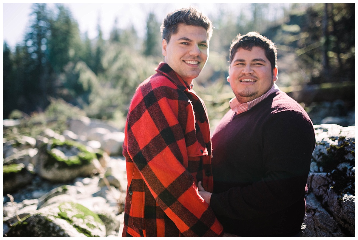gay wedding, offbeat bride, lgbt wedding, two grooms, cascade mountains, index, small town, engagement session, julia kinnunen photography, destination wedding, seattle wedding, wedding photography, newlyweds, same sex wedding, adventure session
