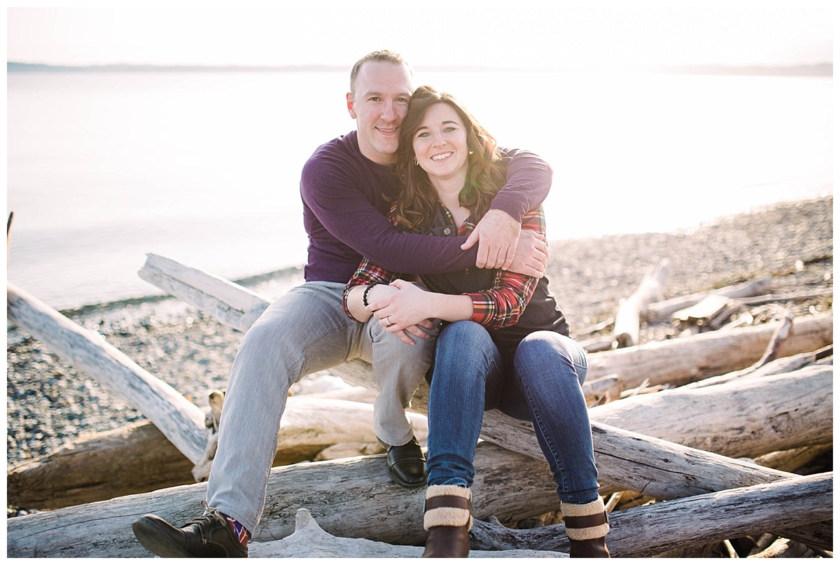  offbeat bride, discovery park, seattle engagement, seattle bride and groom, engagement session, julia kinnunen photography, destination wedding, seattle wedding, wedding photography, newlyweds, adventure session