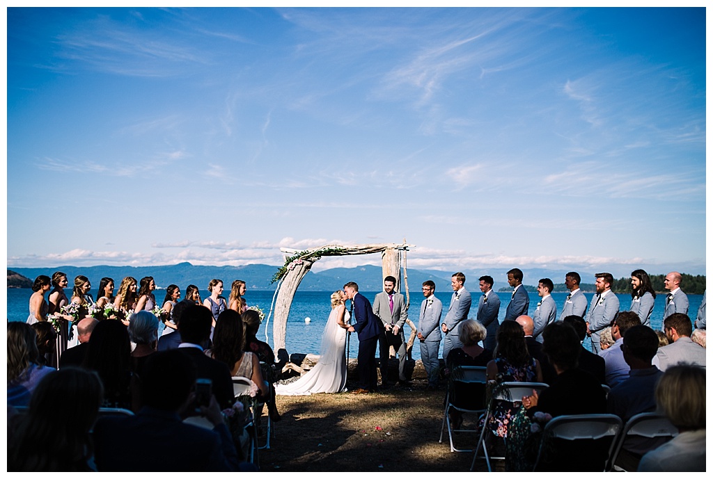 offbeat bride, intimate wedding, adventure wedding, guemes island resort, beachfront wedding, guemes island wedding, seattle engagement, seattle bride, seattle groom, engagement session, julia kinnunen photography, destination wedding, seattle wedding, wedding photography, newlyweds, diy wedding, flying anchor event design, ceremony 