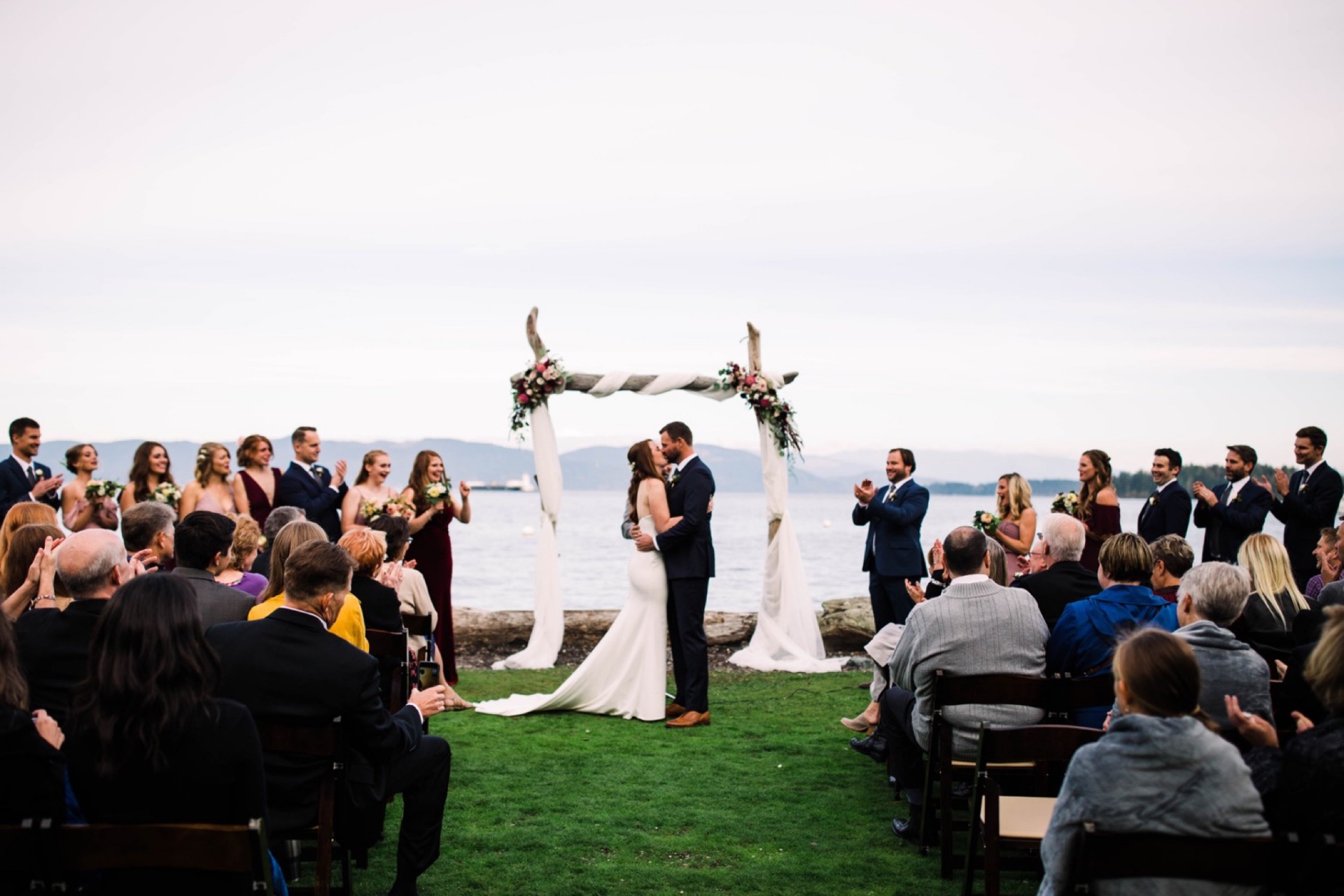 offbeat bride, intimate wedding, adventure wedding, guemes island resort, beachfront wedding, guemes island wedding, seattle engagement, seattle bride, seattle groom, engagement session, julia kinnunen photography, destination wedding, seattle wedding, wedding photography, newlyweds, diy wedding, flying anchor event design