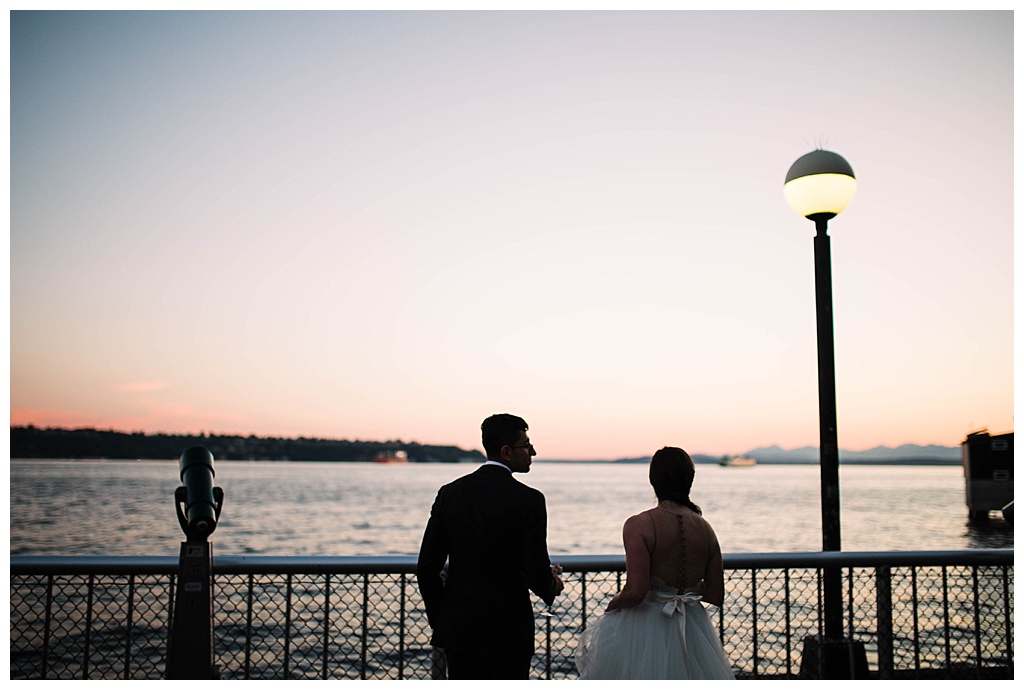 seattle waterfront, offbeat bride, seattle aquarium, aquarium wedding, seattle engagement, seattle bride, seattle groom, julia kinnunen photography, destination wedding, seattle wedding, wedding photography, newlyweds, diy wedding, flying anchor event design, seattle bride magazine, urban wedding, evening wedding