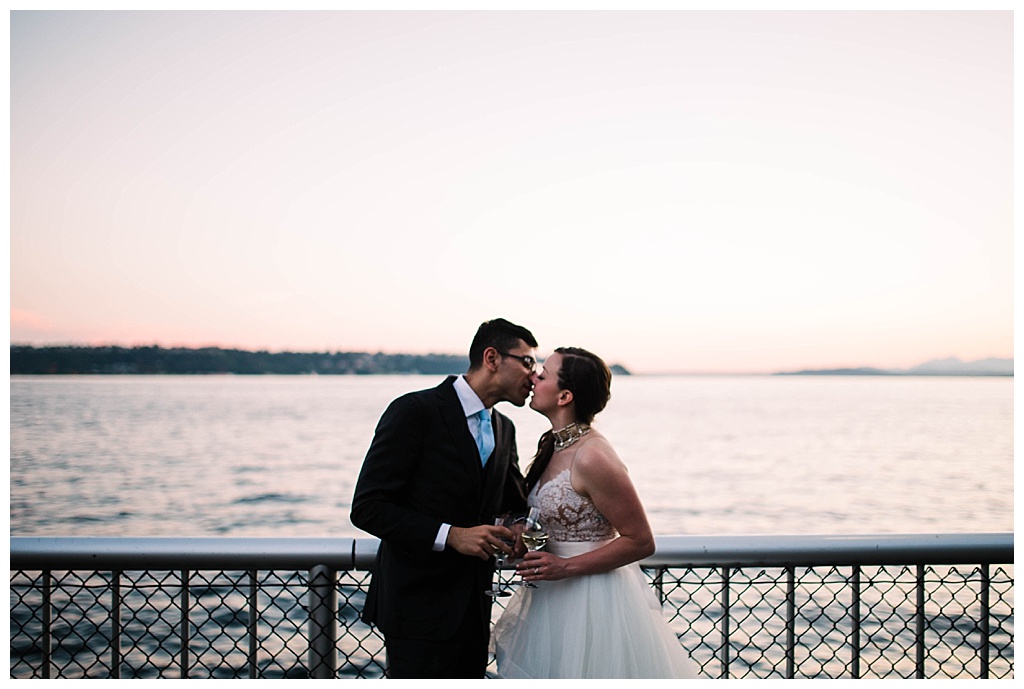 seattle waterfront, offbeat bride, seattle aquarium, aquarium wedding, seattle engagement, seattle bride, seattle groom, julia kinnunen photography, destination wedding, seattle wedding, wedding photography, newlyweds, diy wedding, flying anchor event design, seattle bride magazine, urban wedding, evening wedding