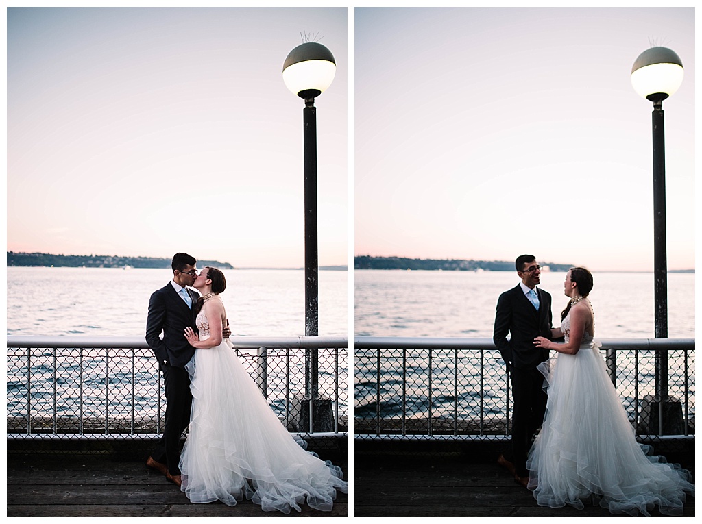 seattle waterfront, offbeat bride, seattle aquarium, aquarium wedding, seattle engagement, seattle bride, seattle groom, julia kinnunen photography, destination wedding, seattle wedding, wedding photography, newlyweds, diy wedding, flying anchor event design, seattle bride magazine, urban wedding, evening wedding