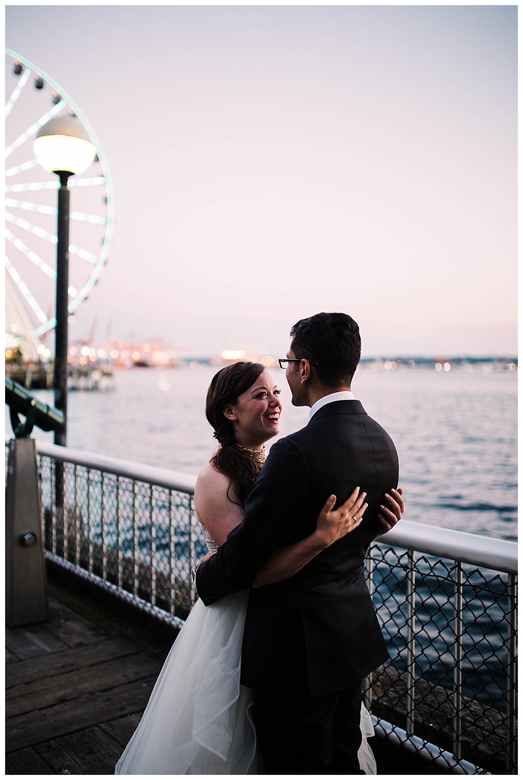 seattle waterfront, offbeat bride, seattle aquarium, aquarium wedding, seattle engagement, seattle bride, seattle groom, julia kinnunen photography, destination wedding, seattle wedding, wedding photography, newlyweds, diy wedding, flying anchor event design, seattle bride magazine, urban wedding, evening wedding