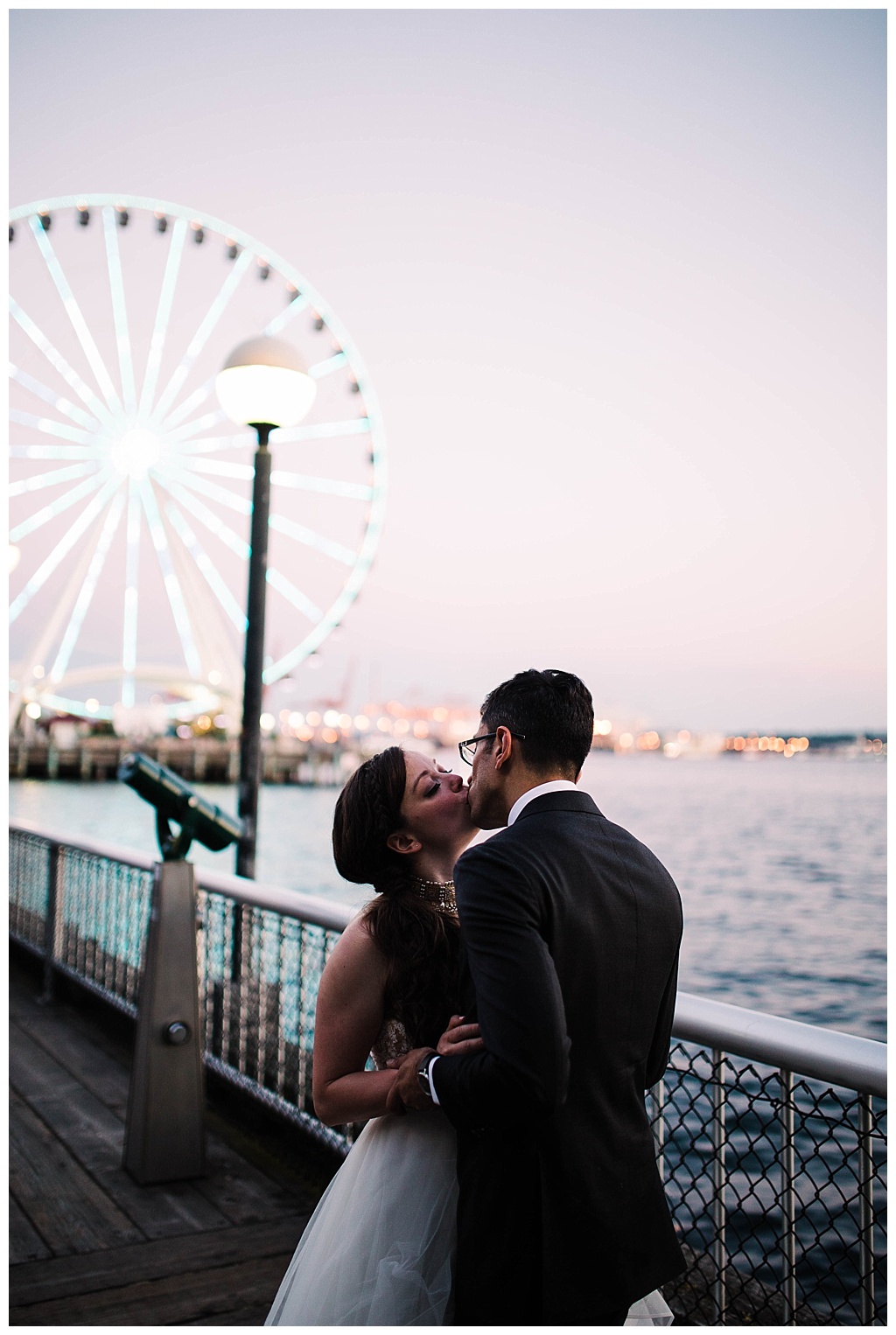 seattle waterfront, offbeat bride, seattle aquarium, aquarium wedding, seattle engagement, seattle bride, seattle groom, julia kinnunen photography, destination wedding, seattle wedding, wedding photography, newlyweds, diy wedding, flying anchor event design, seattle bride magazine, urban wedding, evening wedding