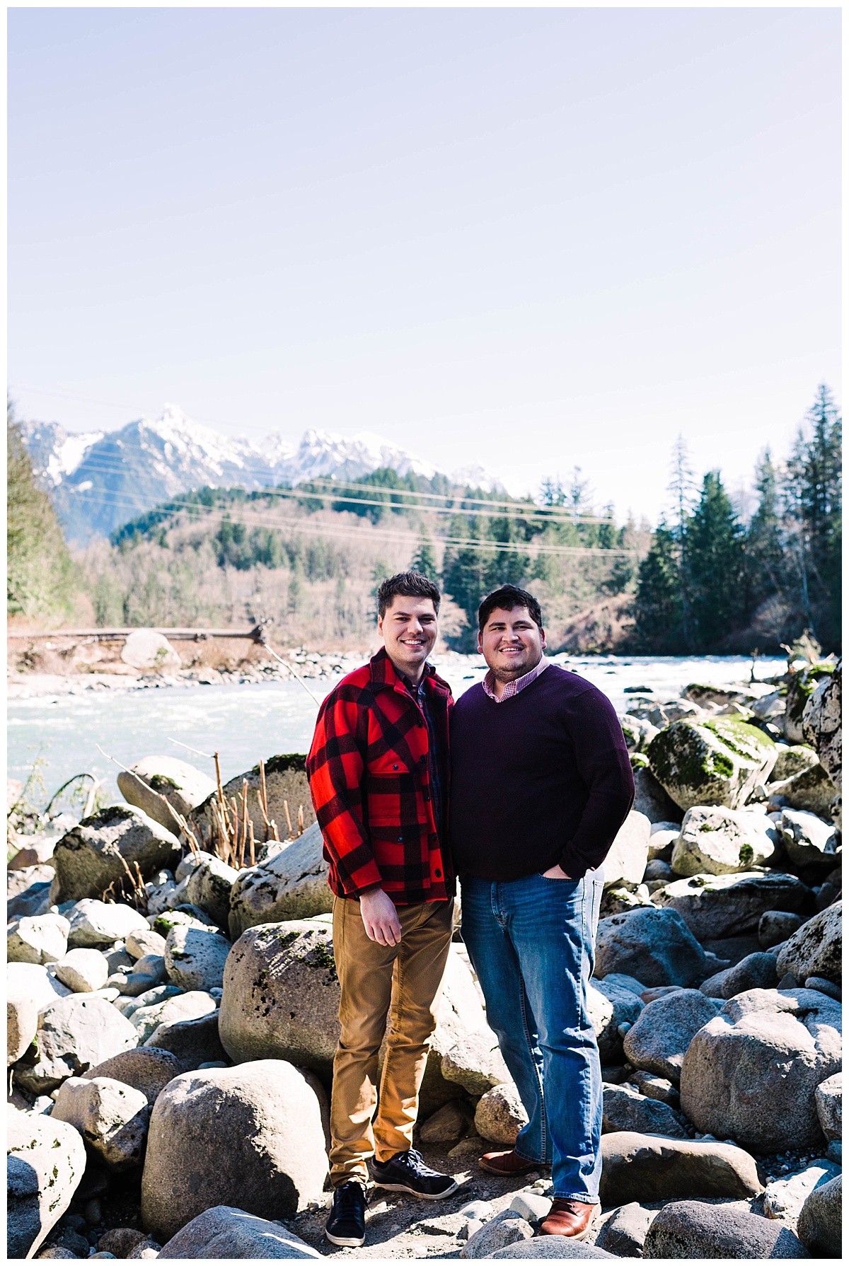 gay wedding, offbeat bride, lgbt wedding, two grooms, cascade mountains, index, small town, engagement session, julia kinnunen photography, destination wedding, seattle wedding, wedding photography, newlyweds, same sex wedding, adventure session