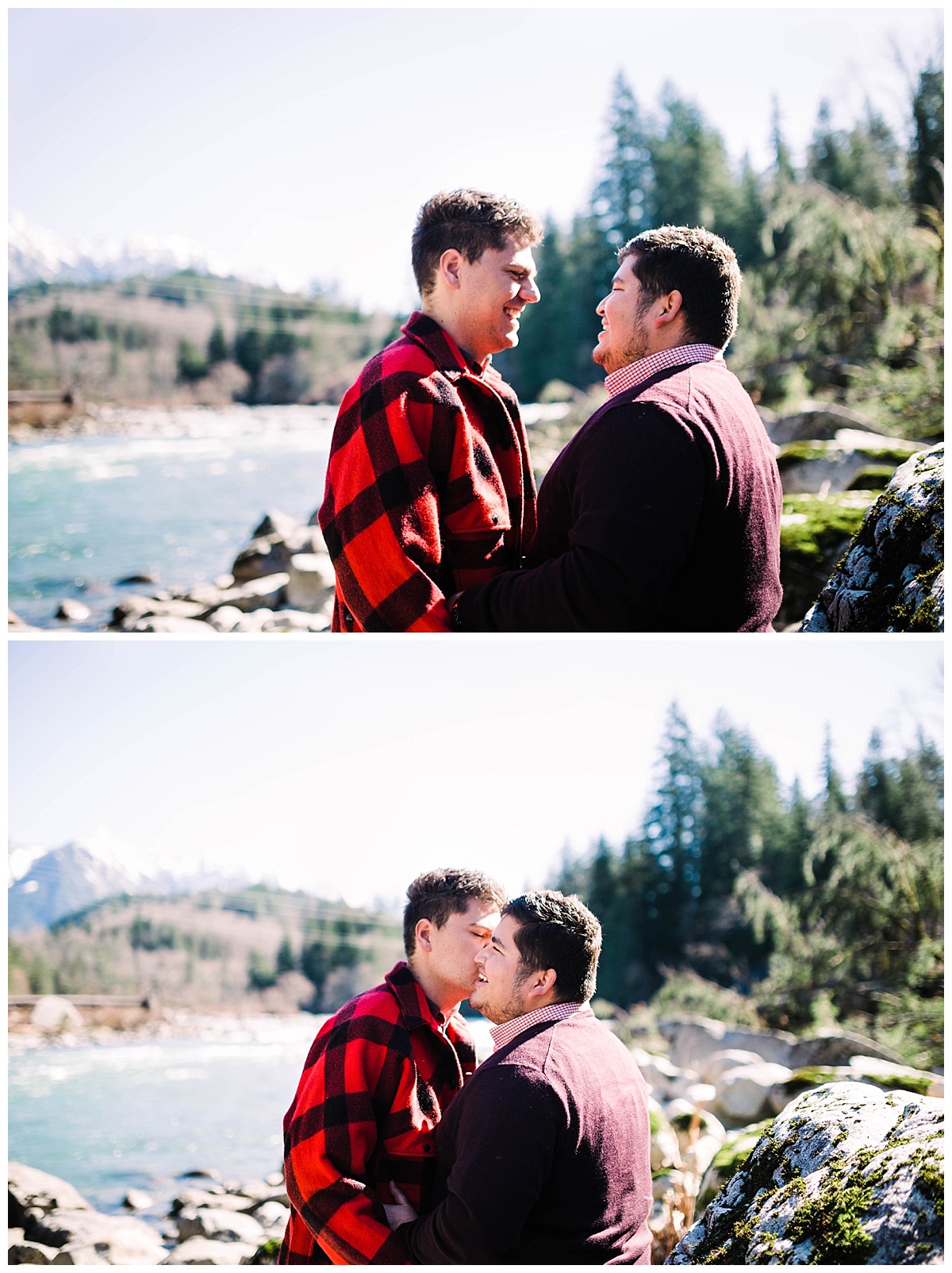 gay wedding, offbeat bride, lgbt wedding, two grooms, cascade mountains, index, small town, engagement session, julia kinnunen photography, destination wedding, seattle wedding, wedding photography, newlyweds, same sex wedding, adventure session