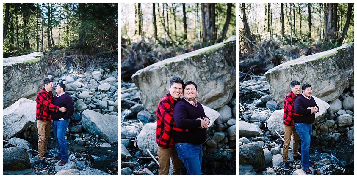 gay wedding, offbeat bride, lgbt wedding, two grooms, cascade mountains, index, small town, engagement session, julia kinnunen photography, destination wedding, seattle wedding, wedding photography, newlyweds, same sex wedding, adventure session