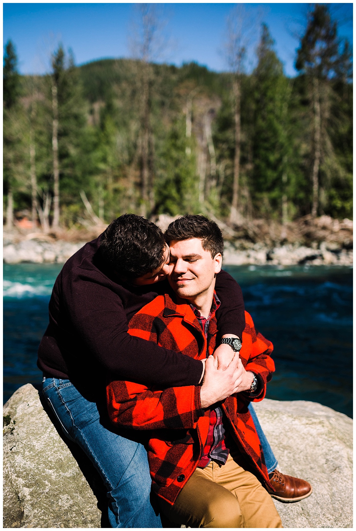 gay wedding, offbeat bride, lgbt wedding, two grooms, cascade mountains, index, small town, engagement session, julia kinnunen photography, destination wedding, seattle wedding, wedding photography, newlyweds, same sex wedding, adventure session