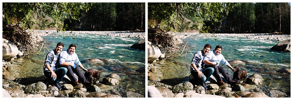 gay wedding, offbeat bride, lgbt wedding, two grooms, cascade mountains, index, small town, engagement session, julia kinnunen photography, destination wedding, seattle wedding, wedding photography, newlyweds, same sex wedding, adventure session