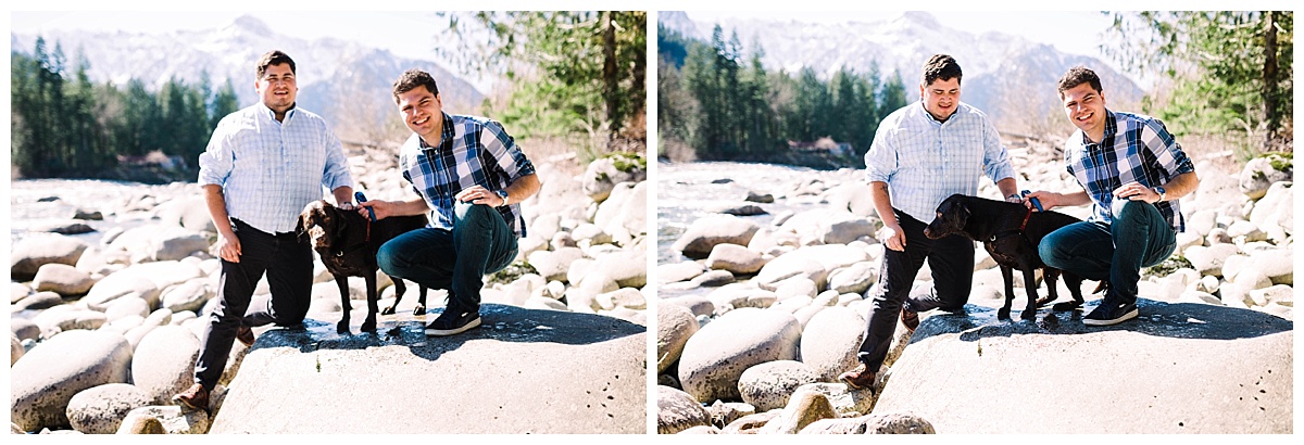 gay wedding, offbeat bride, lgbt wedding, two grooms, cascade mountains, index, small town, engagement session, julia kinnunen photography, destination wedding, seattle wedding, wedding photography, newlyweds, same sex wedding, adventure session