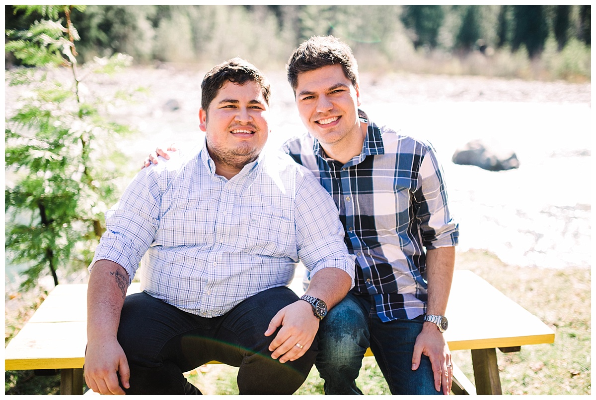 gay wedding, offbeat bride, lgbt wedding, two grooms, cascade mountains, index, small town, engagement session, julia kinnunen photography, destination wedding, seattle wedding, wedding photography, newlyweds, same sex wedding, adventure session