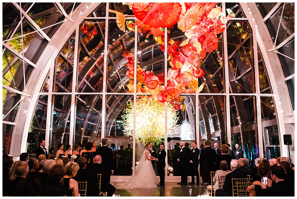 julia kinnunen photography, destination wedding, black tie wedding, seattle wedding, wedding photography, bride, groom, newlyweds, offbeat bride, Chihuly garden and glass, formal wedding, evening wedding