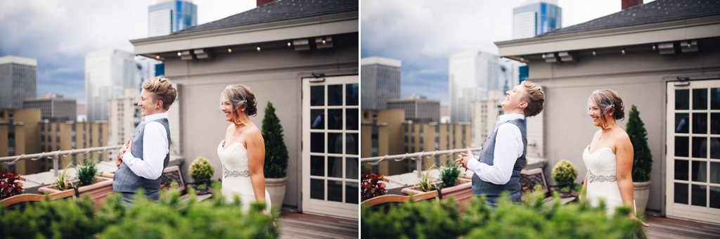 julia kinnunen photography, wedding, seattle, first look, hotel sorrento, same sex wedding