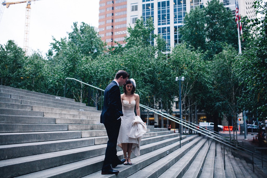 julia kinnunen photography, wedding, seattle, getting ready, pacific northwest, seattle bride, downtown seattle, urban wedding, first look