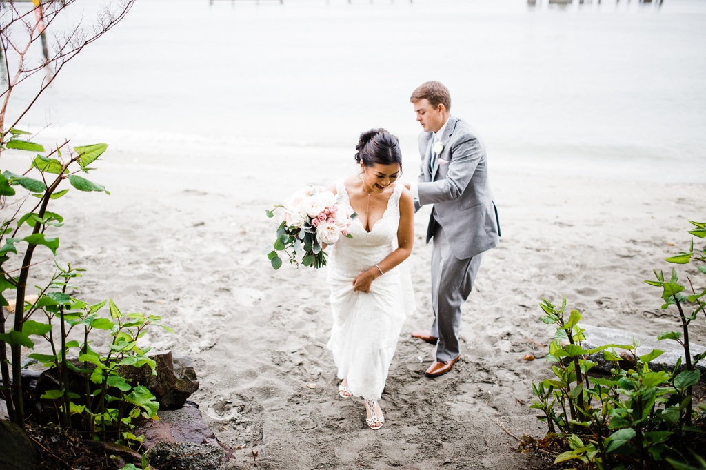 julia kinnunen photography, ballard bay club, seattle wedding, wedding photography, first look, couples portraits, bride, groom