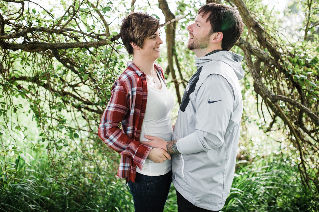 julia kinnunen photography, engagement photos, adventure, discovery park, hike, portraits