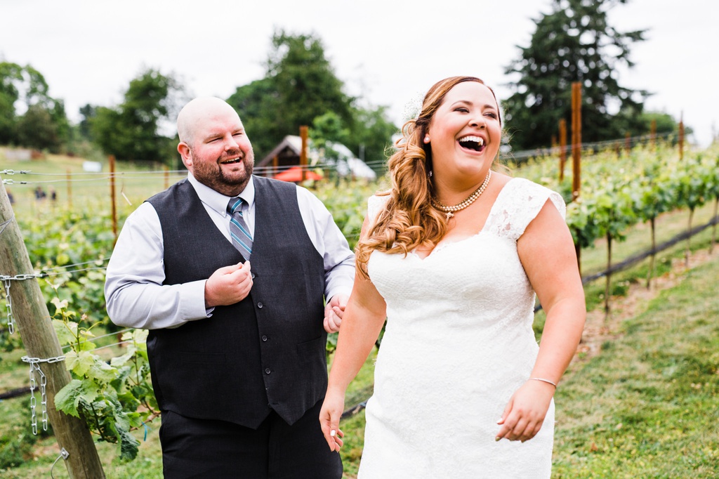 julia kinnunen photography, dancing fish vineyards, destination wedding, whiskey island wedding, rustic wedding, seattle wedding, wedding photography, first look, bridal portrait, newlyweds