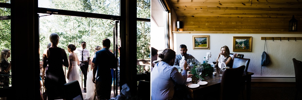 lesbian wedding, offbeat bride, lgbt wedding, gay wedding, two brides, silverpick lodge, durango, julia kinnunen photography, destination wedding, colorado wedding, seattle wedding, wedding photography, bride, newlyweds, wives, sows ear, reception, dinner party, details, same sex wedding