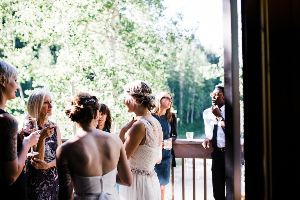 lesbian wedding, offbeat bride, lgbt wedding, gay wedding, two brides, silverpick lodge, durango, julia kinnunen photography, destination wedding, colorado wedding, seattle wedding, wedding photography, bride, newlyweds, wives, sows ear, reception, dinner party, details, same sex wedding