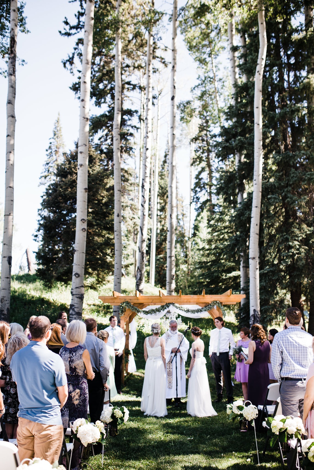 lesbian wedding, offbeat bride, lgbt wedding, gay wedding, two brides, silverpick lodge, durango, julia kinnunen photography, destination wedding, colorado wedding, seattle wedding, wedding photography, bride, newlyweds, ceremony, same sex wedding