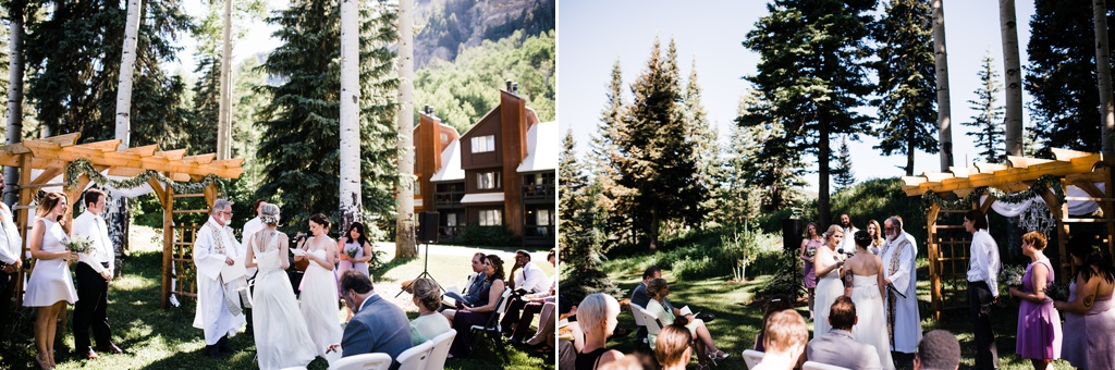 lesbian wedding, offbeat bride, lgbt wedding, gay wedding, two brides, silverpick lodge, durango, julia kinnunen photography, destination wedding, colorado wedding, seattle wedding, wedding photography, bride, newlyweds, ceremony, same sex wedding