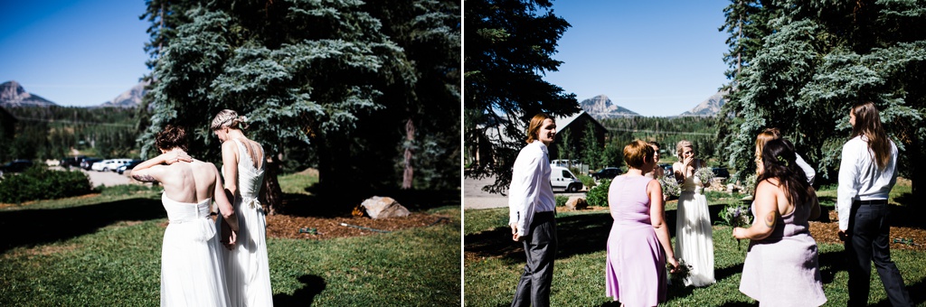 lesbian wedding, offbeat bride, lgbt wedding, gay wedding, two brides, silverpick lodge, durango, julia kinnunen photography, destination wedding, colorado wedding, seattle wedding, wedding photography, bride, newlyweds, ceremony, same sex wedding