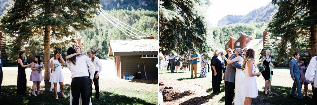 lesbian wedding, offbeat bride, lgbt wedding, gay wedding, two brides, silverpick lodge, durango, julia kinnunen photography, destination wedding, colorado wedding, seattle wedding, wedding photography, bride, newlyweds, ceremony, same sex wedding