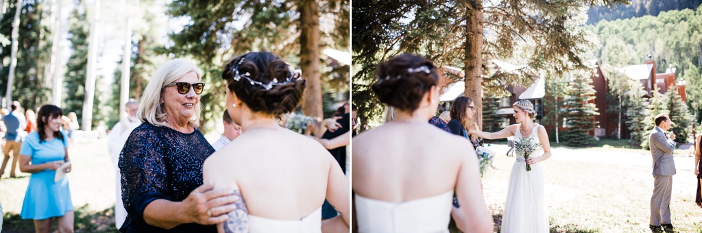 lesbian wedding, offbeat bride, lgbt wedding, gay wedding, two brides, silverpick lodge, durango, julia kinnunen photography, destination wedding, colorado wedding, seattle wedding, wedding photography, bride, newlyweds, ceremony, same sex wedding