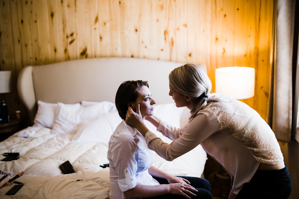 lesbian wedding, offbeat bride, lgbt wedding, gay wedding, two brides, silverpick lodge, durango, julia kinnunen photography, destination wedding, colorado wedding, seattle wedding, wedding photography, bride, newlyweds, prep, details, getting ready, same sex wedding