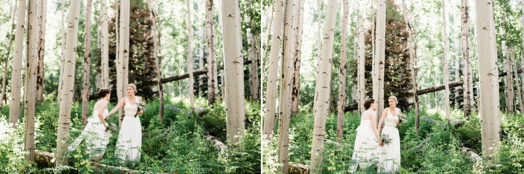 lesbian wedding, offbeat bride, lgbt wedding, gay wedding, two brides, silverpick lodge, durango, julia kinnunen photography, destination wedding, colorado wedding, seattle wedding, wedding photography, bride, newlyweds, portraits, wives, same sex wedding