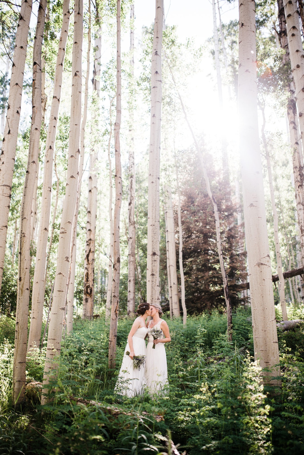 lesbian wedding, offbeat bride, lgbt wedding, gay wedding, two brides, silverpick lodge, durango, julia kinnunen photography, destination wedding, colorado wedding, seattle wedding, wedding photography, bride, newlyweds, portraits, wives, same sex wedding