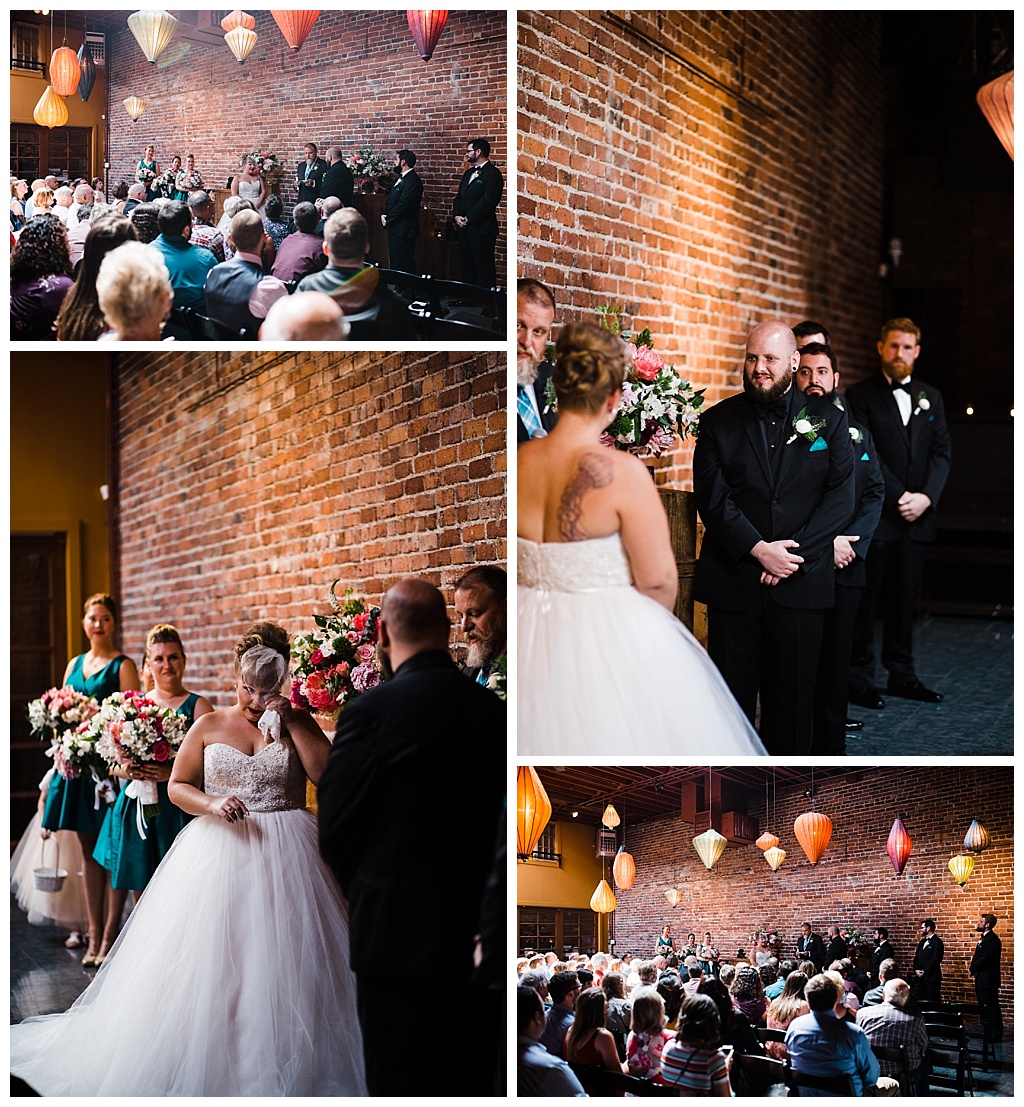 julia kinnunen photography, georgetown ballroom, urban wedding, seattle wedding, wedding photography, ceremony, vows