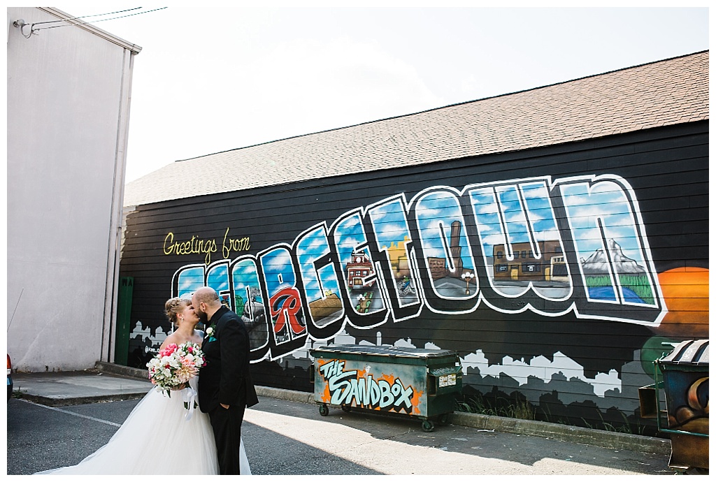 julia kinnunen photography, georgetown ballroom, urban wedding, seattle wedding, wedding photography, portraits, bride and groom, newlyweds