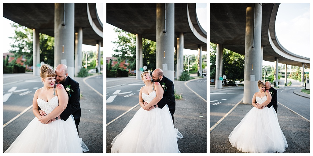 julia kinnunen photography, georgetown ballroom, urban wedding, seattle wedding, wedding photography, portraits, bride and groom, newlyweds