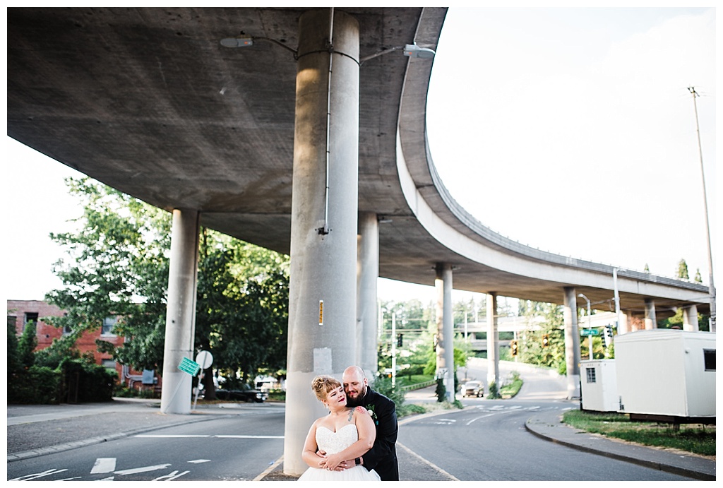 julia kinnunen photography, georgetown ballroom, urban wedding, seattle wedding, wedding photography, portraits, bride and groom, newlyweds