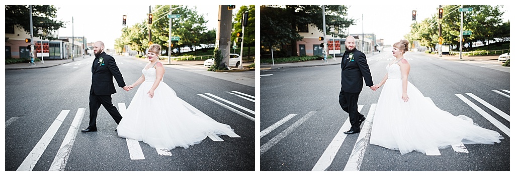 julia kinnunen photography, georgetown ballroom, urban wedding, seattle wedding, wedding photography, portraits, bride and groom, newlyweds