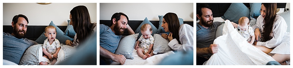 trendy mom, hipster family, julia kinnunen photography, family portraits, summertime, seattle home, tattooed mom, breastfeeding, babies,  couple, family, seattle