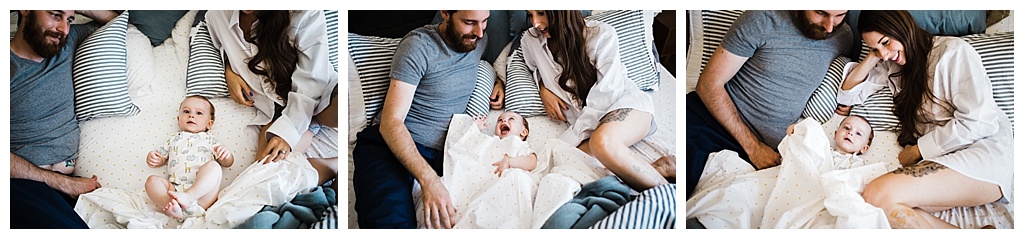 trendy mom, hipster family, julia kinnunen photography, family portraits, summertime, seattle home, tattooed mom, breastfeeding, babies,  couple, family, seattle