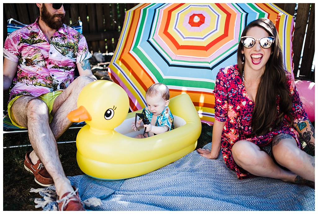 trendy mom, hipster family, julia kinnunen photography, family portraits, summertime, seattle home, tattooed mom, breastfeeding, babies,  couple, family, seattle