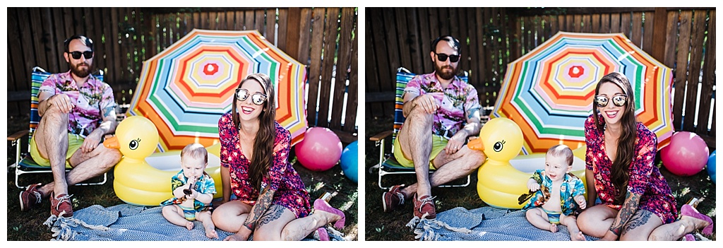 trendy mom, hipster family, julia kinnunen photography, family portraits, summertime, seattle home, tattooed mom, breastfeeding, babies,  couple, family, seattle