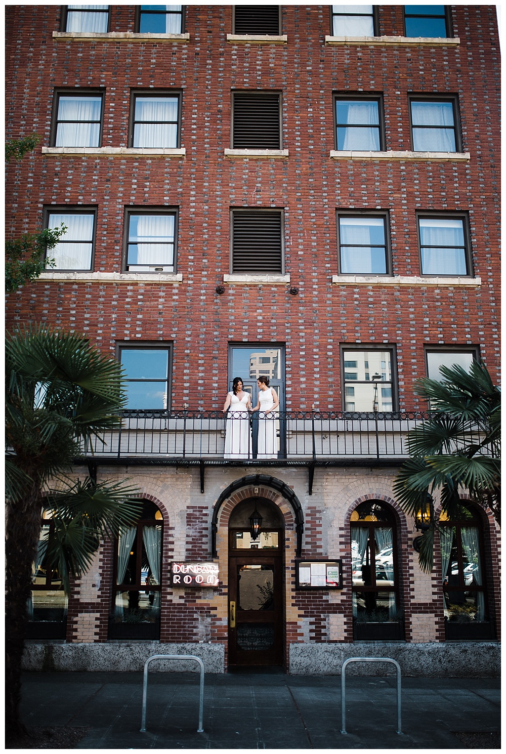 lesbian wedding, offbeat bride, lgbt wedding, gay wedding, two brides, sorrento hotel, boutique hotel wedding, julia kinnunen photography, destination wedding, seattle wedding, wedding photography, bride, newlyweds, same sex wedding, first look, portraits