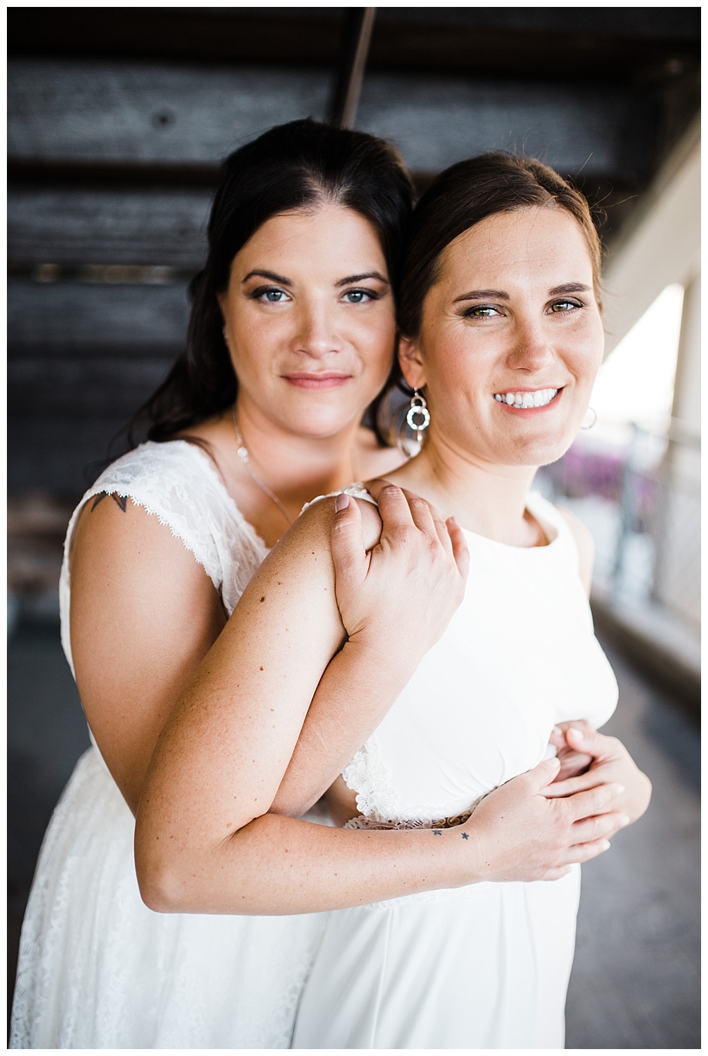 lesbian wedding, offbeat bride, lgbt wedding, gay wedding, two brides, sorrento hotel, boutique hotel wedding, julia kinnunen photography, destination wedding, seattle wedding, wedding photography, bride, newlyweds, same sex wedding, first look, portraits, pike place market