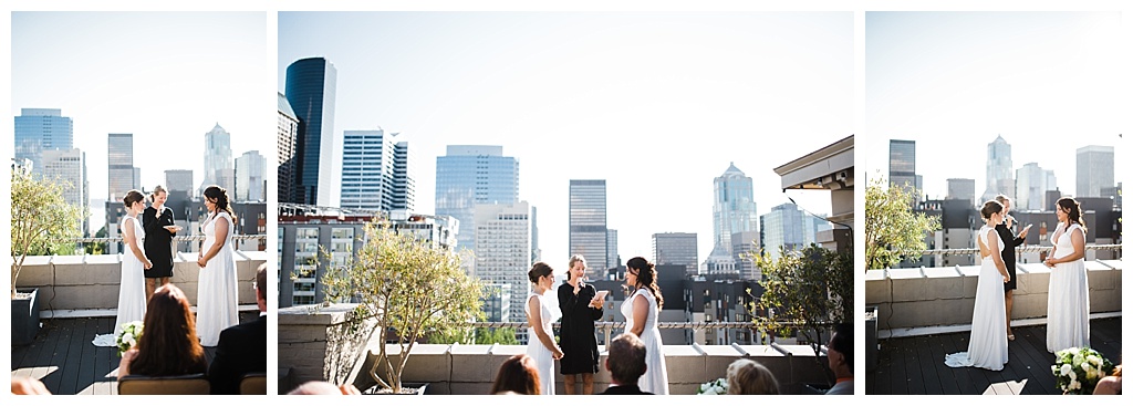 lesbian wedding, offbeat bride, lgbt wedding, gay wedding, two brides, sorrento hotel, boutique hotel wedding, julia kinnunen photography, destination wedding, seattle wedding, wedding photography, bride, newlyweds, same sex wedding, ceremony