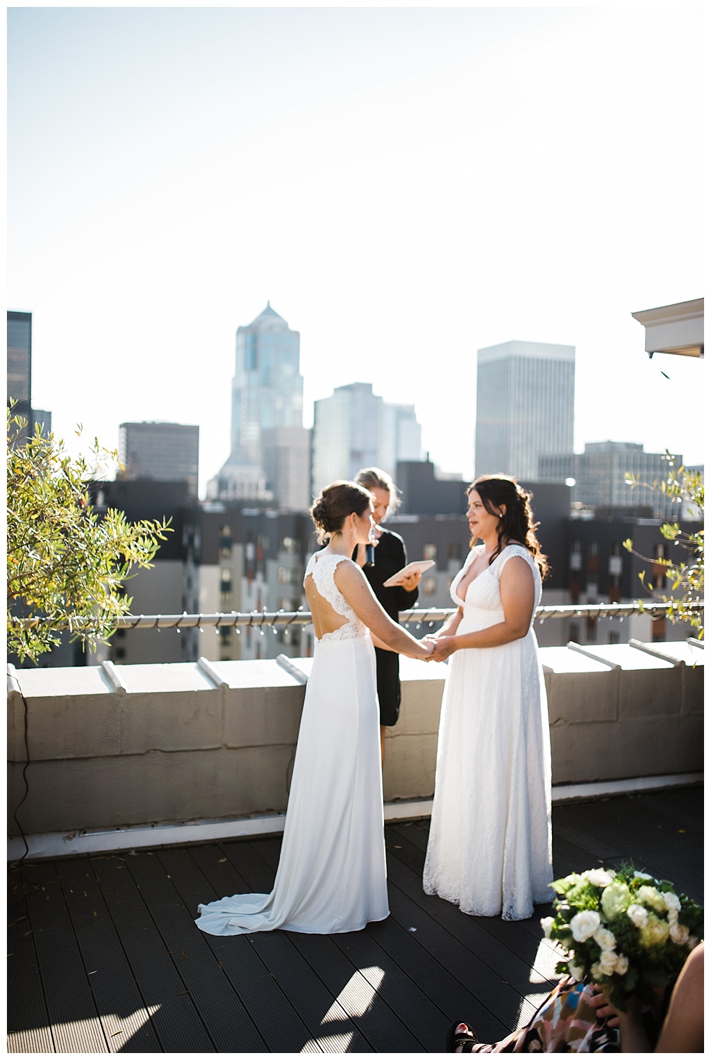 lesbian wedding, offbeat bride, lgbt wedding, gay wedding, two brides, sorrento hotel, boutique hotel wedding, julia kinnunen photography, destination wedding, seattle wedding, wedding photography, bride, newlyweds, same sex wedding, ceremony