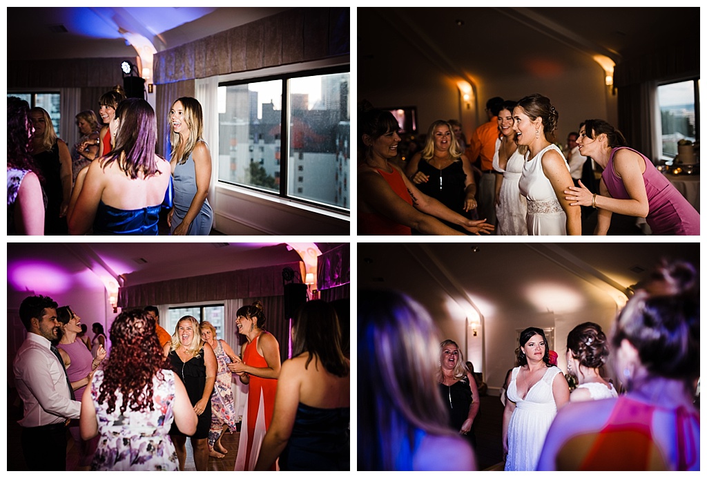 lesbian wedding, offbeat bride, lgbt wedding, gay wedding, two brides, sorrento hotel, boutique hotel wedding, julia kinnunen photography, destination wedding, seattle wedding, wedding photography, bride, newlyweds, same sex wedding, reception, dance party