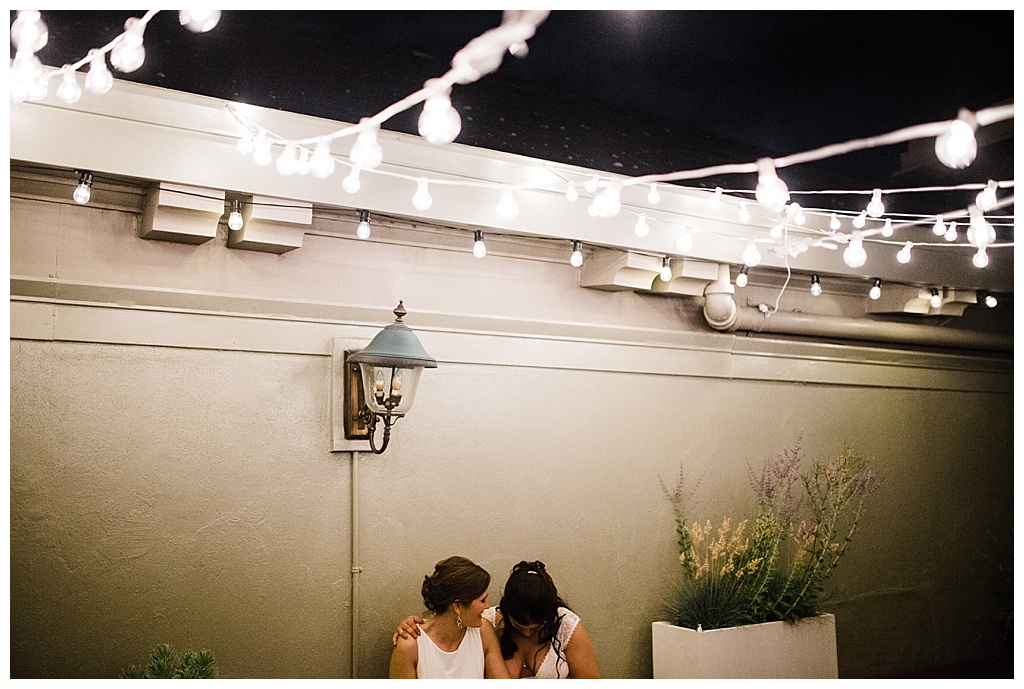 lesbian wedding, offbeat bride, lgbt wedding, gay wedding, two brides, sorrento hotel, boutique hotel wedding, julia kinnunen photography, destination wedding, seattle wedding, wedding photography, bride, newlyweds, same sex wedding, reception, portraits, skyline