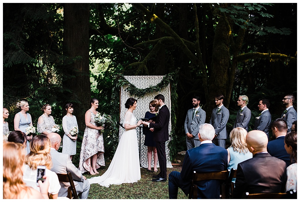 offbeat bride, treehouse point, julia kinnunen photography, destination wedding, seattle wedding, wedding photography, bride, groom, adventure seekers, newlyweds, northwest washington wedding, elopement, intimate wedding, diy wedding, ceremony