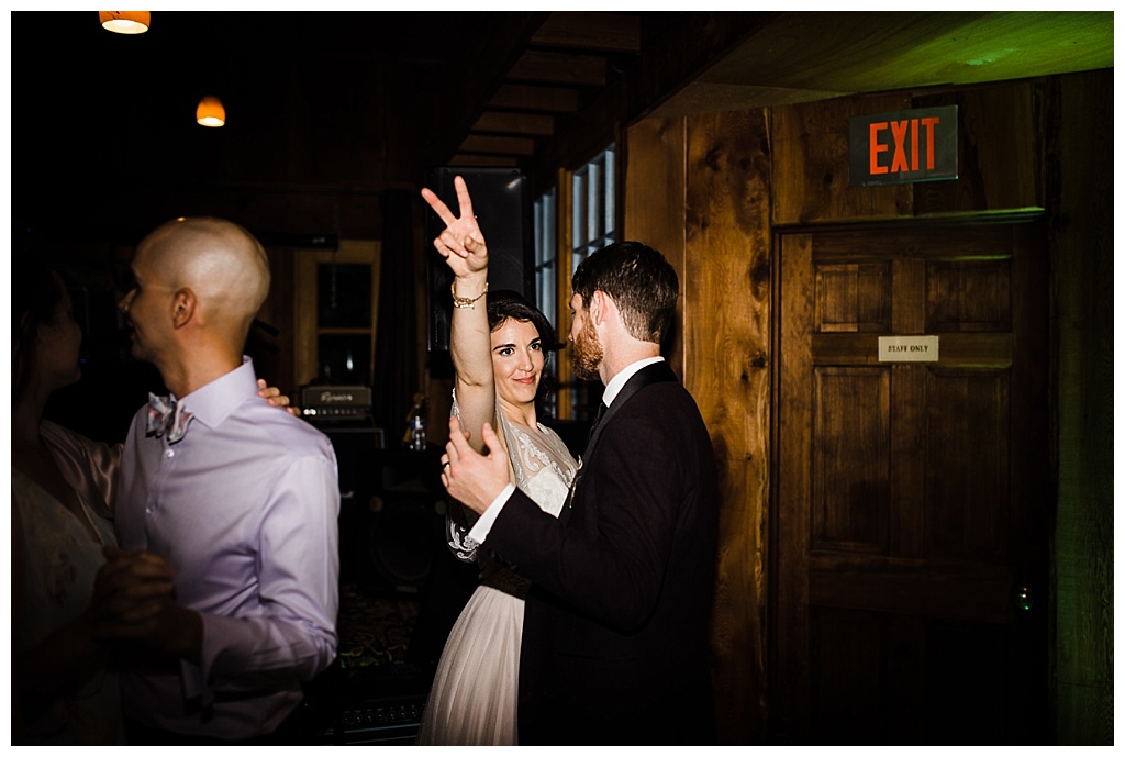 offbeat bride, treehouse point, julia kinnunen photography, destination wedding, seattle wedding, wedding photography, bride, groom, adventure seekers, newlyweds, northwest washington wedding, elopement, intimate wedding, diy wedding, reception, dance party 