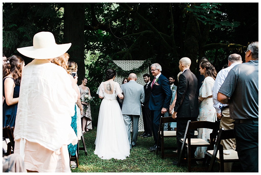 offbeat bride, treehouse point, julia kinnunen photography, destination wedding, seattle wedding, wedding photography, bride, groom, adventure seekers, newlyweds, northwest washington wedding, elopement, intimate wedding, diy wedding, ceremony